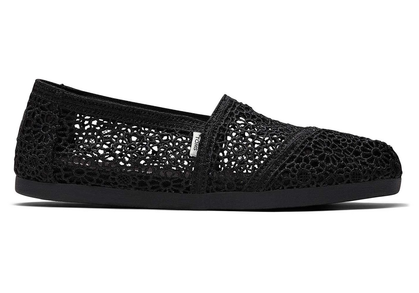 Toms Espadryle Damskie Czarne - Alpargata Moroccan Crochet - 91YVJUSLQ